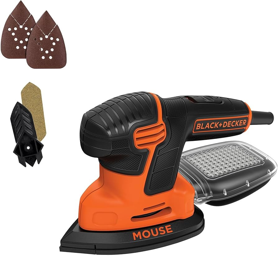 BLACK+DECKER Detail Sander, 1.2 Amp, 16,000 OPM, Compact Design, 3-Position Grip for Comfort, Inc... | Amazon (US)