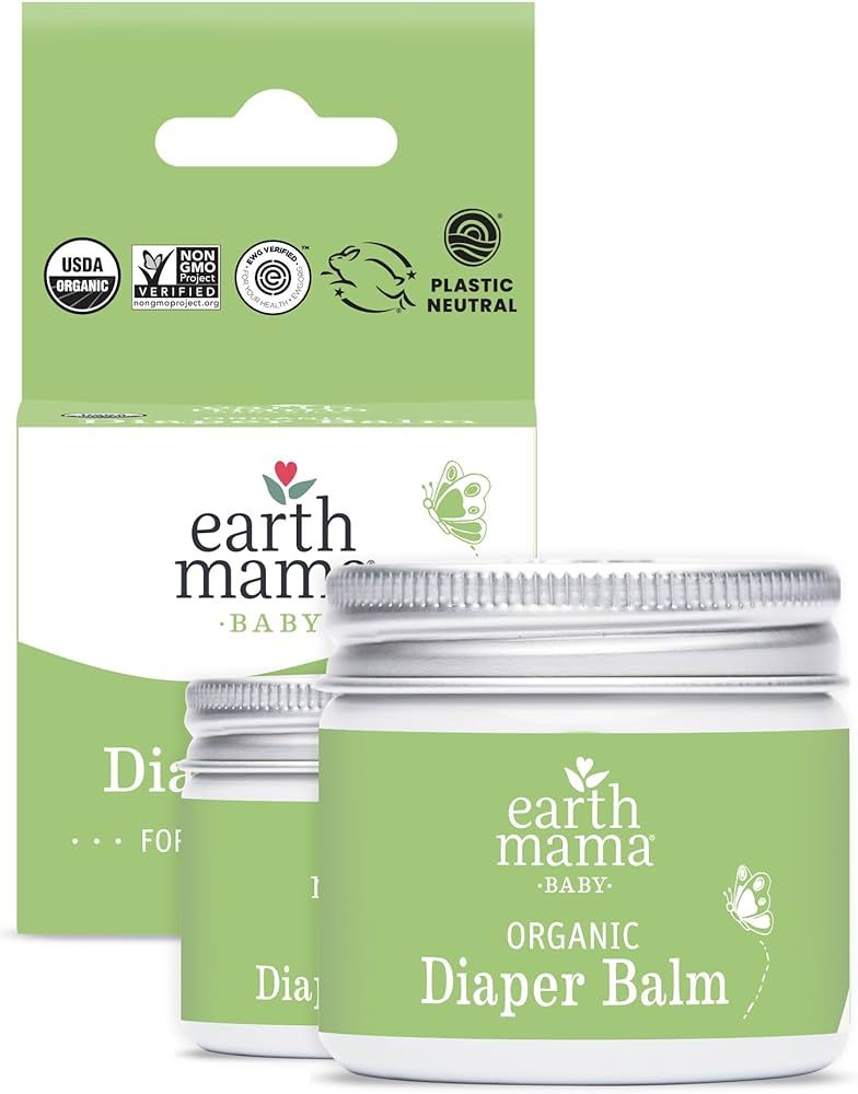 Earth Mama Organic Diaper Balm 2-Ounce | Diaper Cream for Baby | EWG Verified, Petroleum & Artifi... | Amazon (US)
