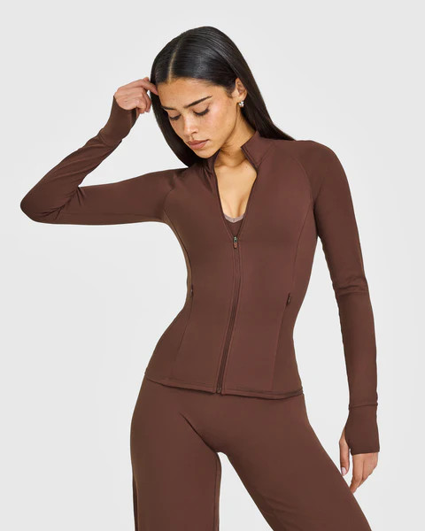 SoftMotion™ Jacket with White Logo 
 Espresso Brown | Oner Active (UK / US)