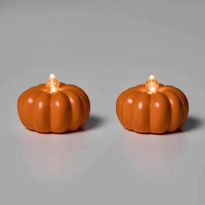 2pk Halloween Pumpkin Tea Lights - Hyde & EEK! Boutique™ | Target