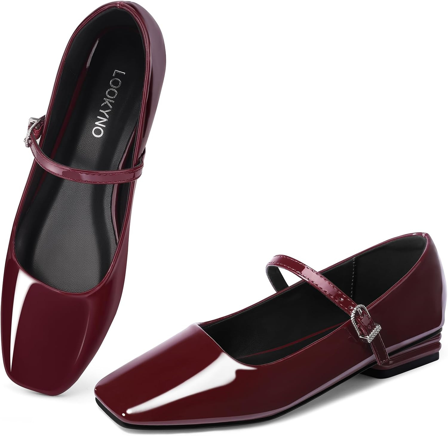 Mary Jane Flats Women, Comfort Square Toe Dressy Slip On Ballet Shoes | Amazon (US)