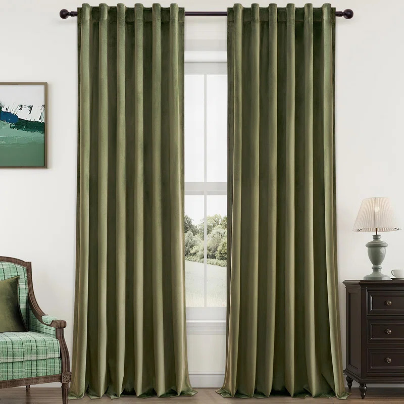 Velvet Blackout Curtain Pair (Set of 2) | Wayfair North America