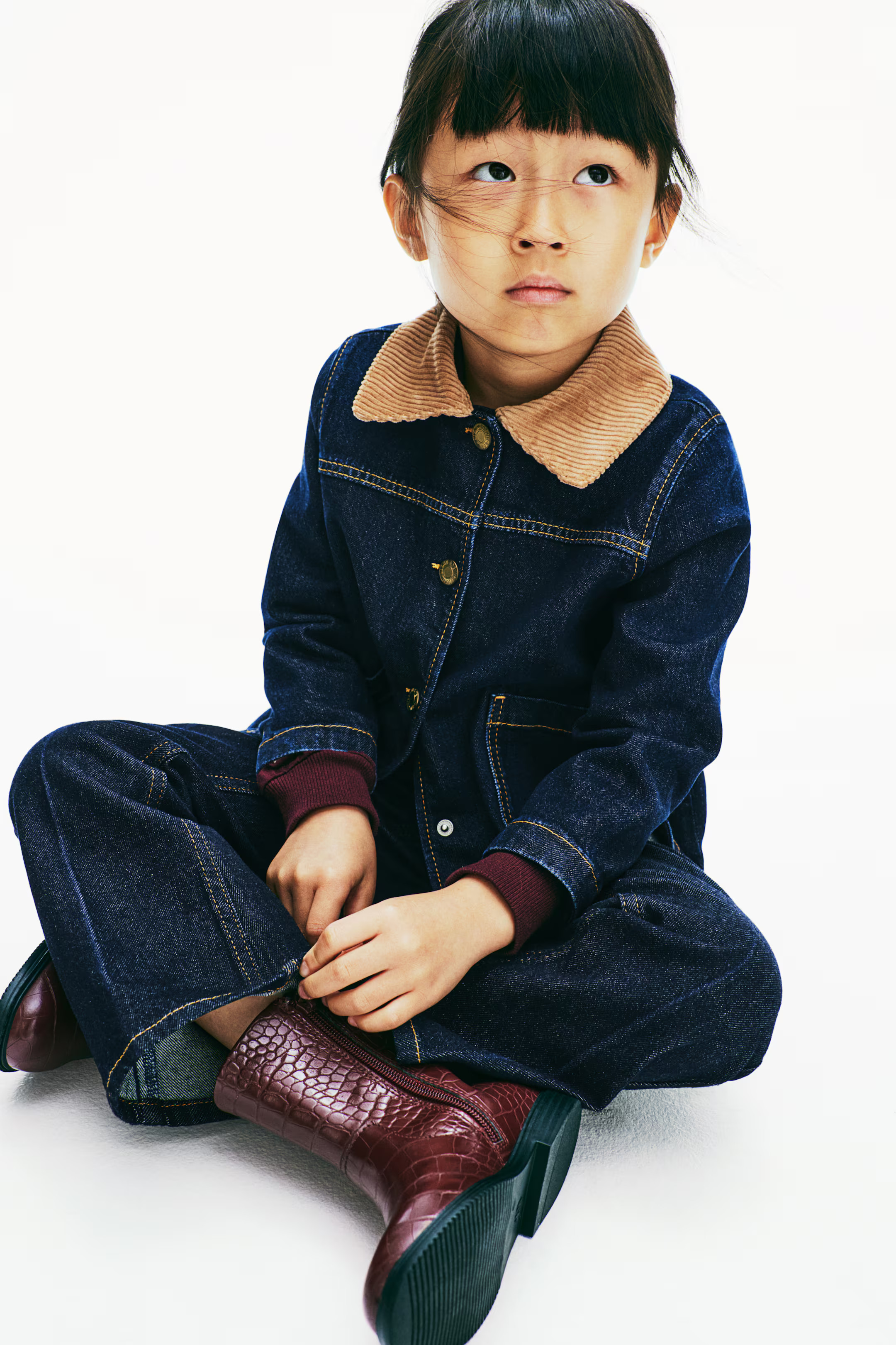 Denim Jacket with Corduroy Collar | H&M (US + CA)