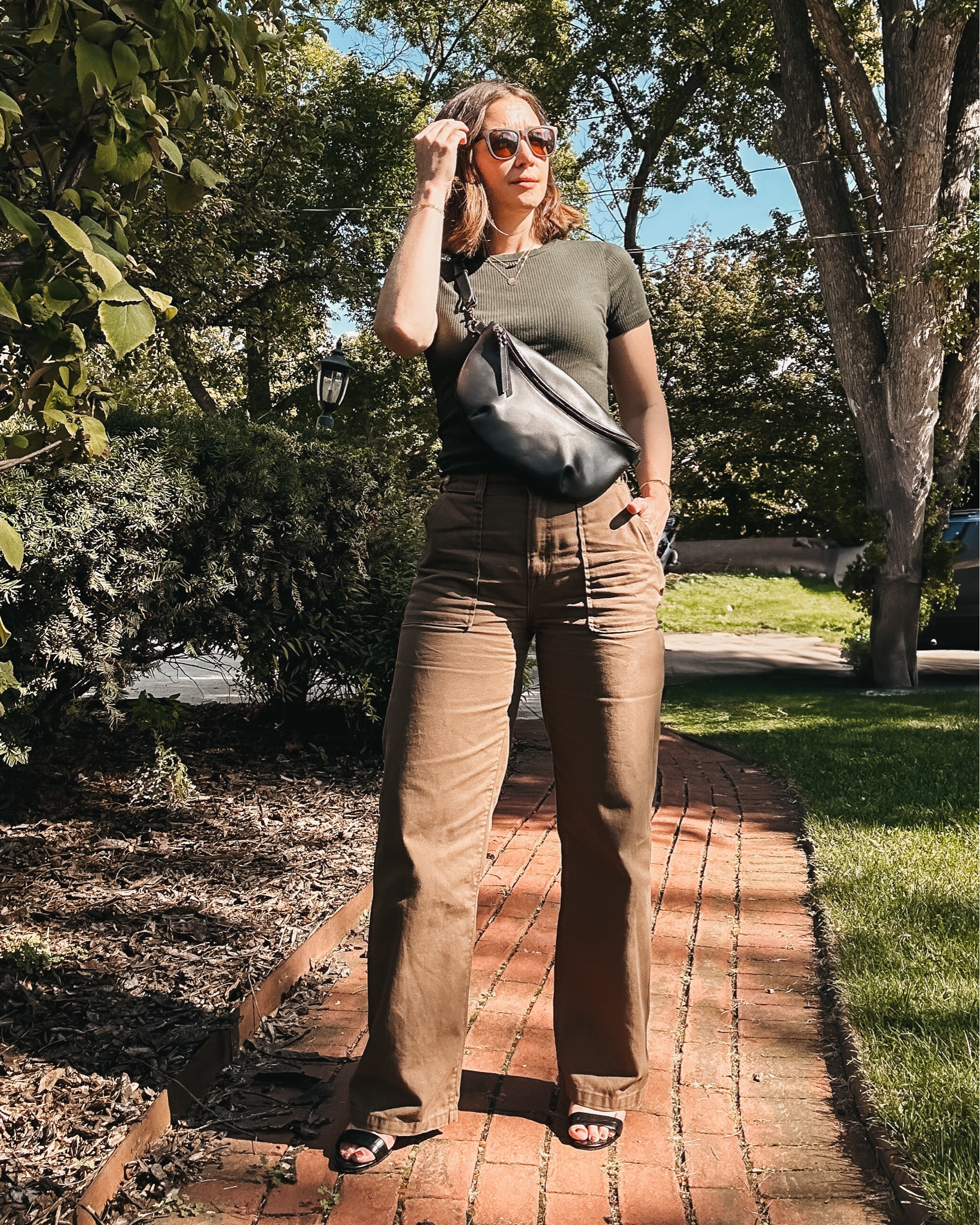 Easy fall outfit idea with brown pants. Everything is tts  

#LTKSeasonal #LTKStyleTip #LTKFindsUnder100