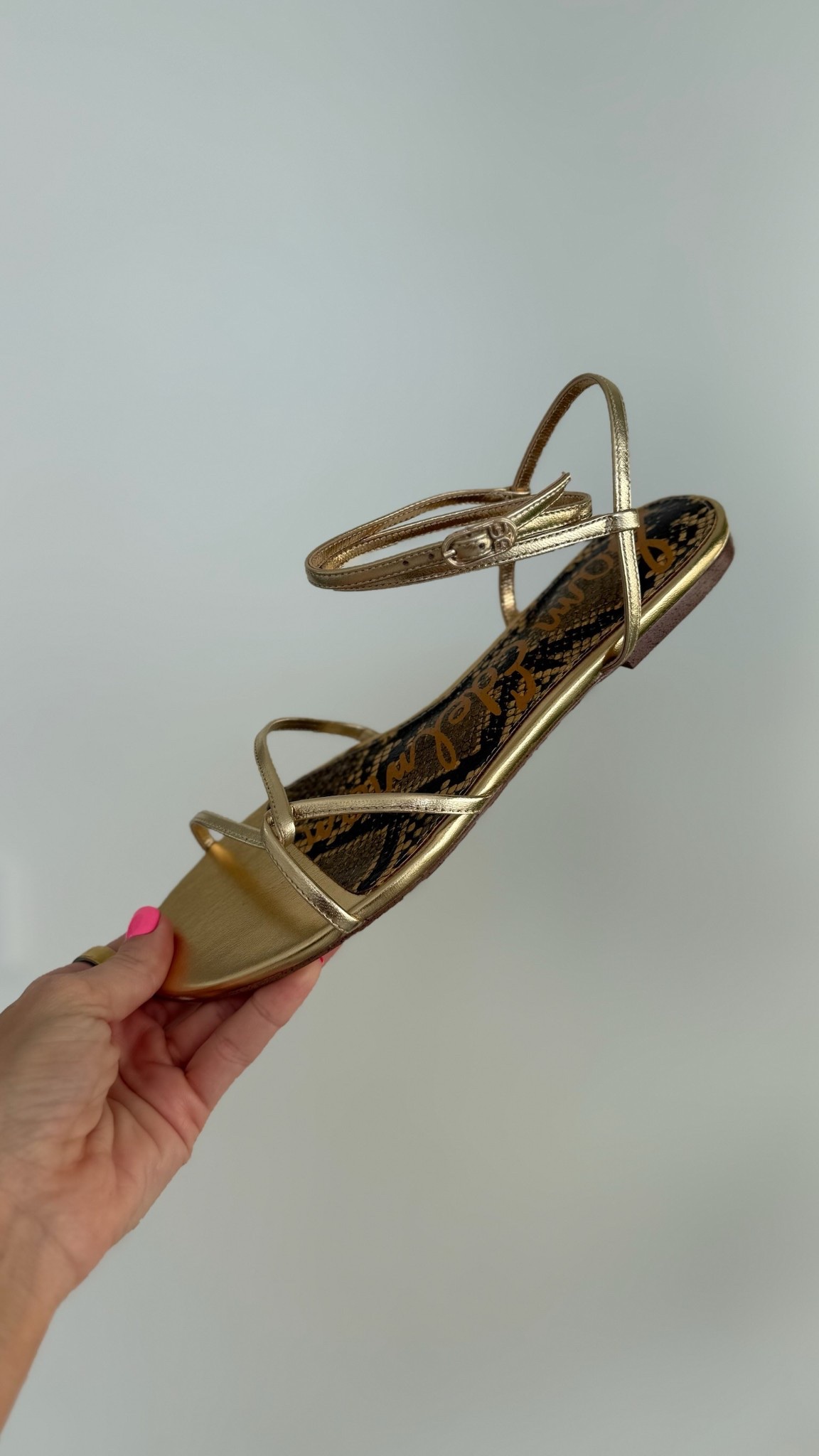 The prettiest gold sandal. Cant wait to style these!