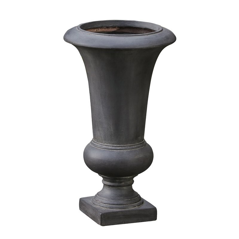 Gray Traditional Fiberclay Urn Planter | Wayfair North America
