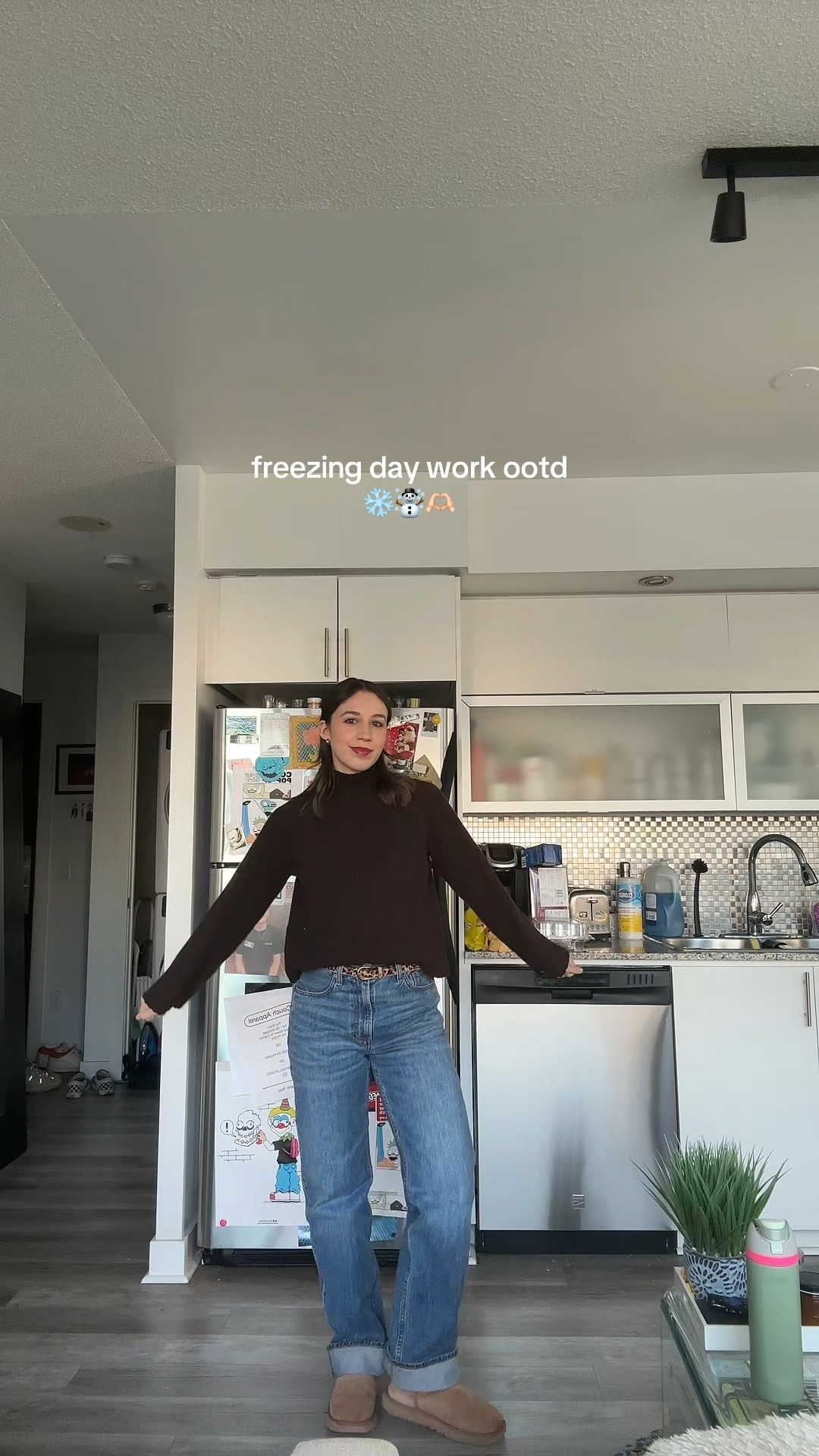 winter ootd | jeans size 26, top size S petite