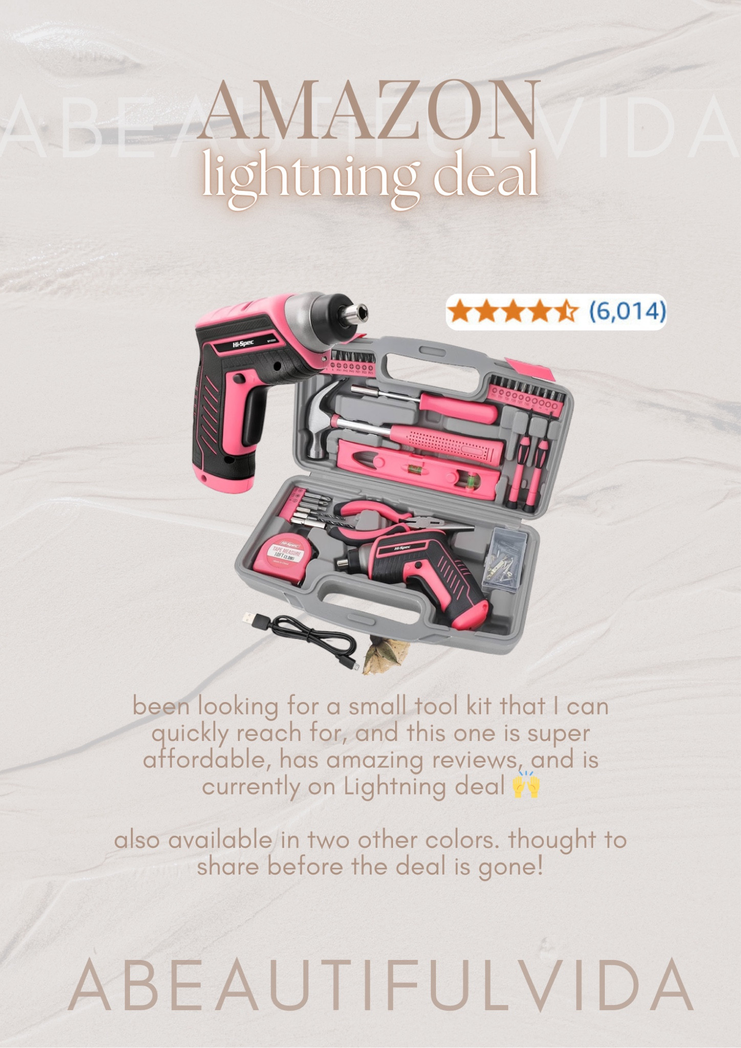been looking for a small tool kit that I can quickly reach for, and this one is super affordable, has amazing reviews, and is currently on Lightning deal 🙌

home update, fixer upper, diy, hammer, measuring tape, small drill set, home essentials 

#LTKHome #LTKFamily #LTKSaleAlert