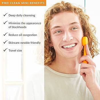 PMD Clean Mini - Smart Facial Cleansing Device with Silicone Brush & Anti-Aging Massager - Waterp... | Amazon (US)