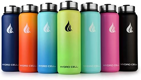 HYDRO CELL Stainless Steel Water Bottle w/Straw & Wide Mouth Lids (40oz 32oz 24oz 18oz) - Keeps L... | Amazon (US)