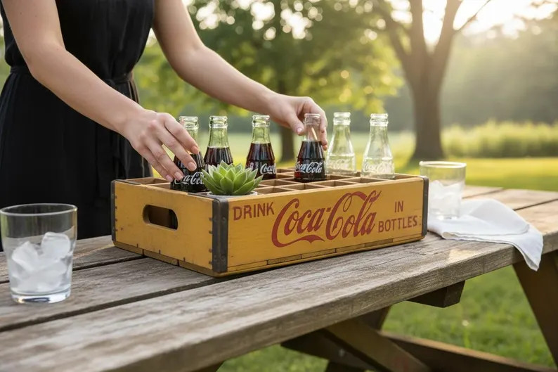 Authentic Vintage Yellow Coca-Cola Crate \u2013 Fort Worth Edition | Etsy (Global)