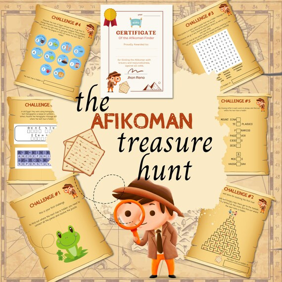 Printable Passover Treasure Hunt Find the Afikoman Game | Etsy | Etsy (US)