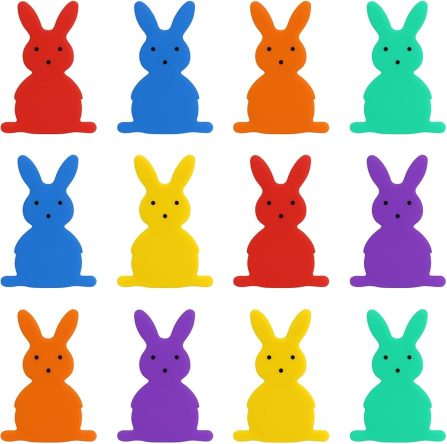 Rabbit Decorative Knob Covers - 12 Pack Stretch Over Hardware, Spring Easter Cabinet Decorations ... | Amazon (US)