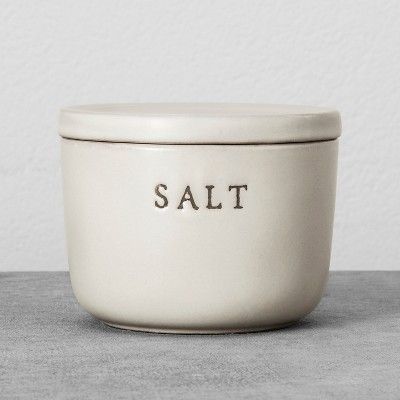 2pc Stoneware Salt Cellar Cream/Black - Hearth & Hand™ with Magnolia | Target