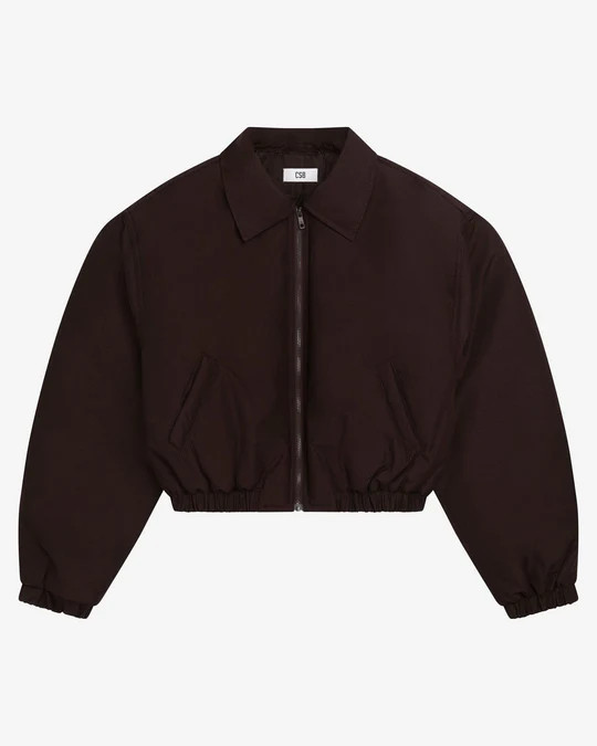 Cropped Oversized Bomber Jacket | Espresso | Crop Shop Boutique AU