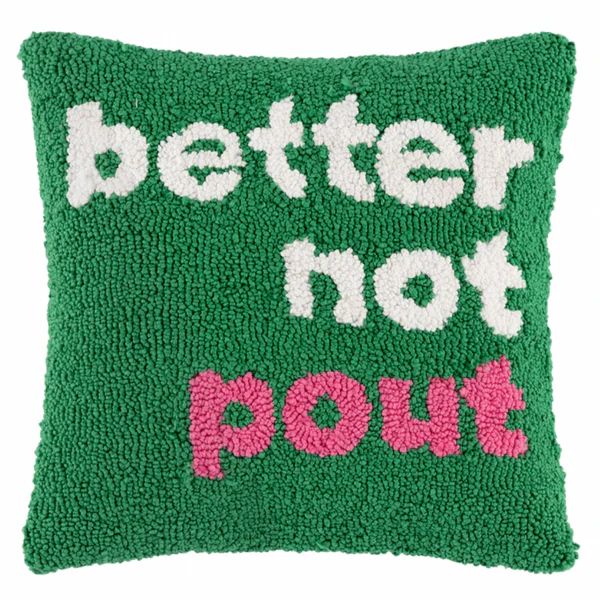 Better Not Pout Throw Pillow | Waiting On Martha