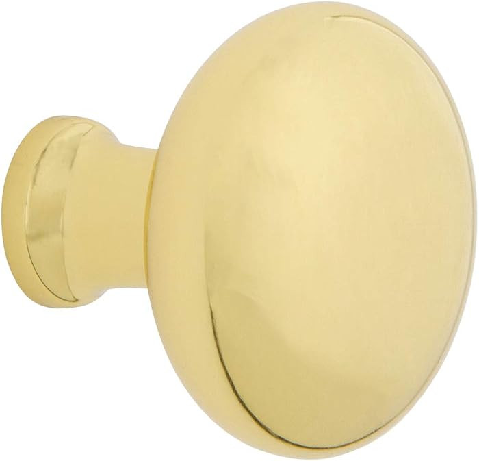 Nostalgic Warehouse New York Brass 1 3/8" Cabinet Knob in Unlacquered Brass | Amazon (US)