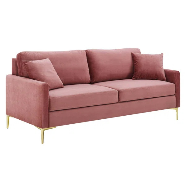 Petrak 75" Velvet Square Arm Sofa | Wayfair North America