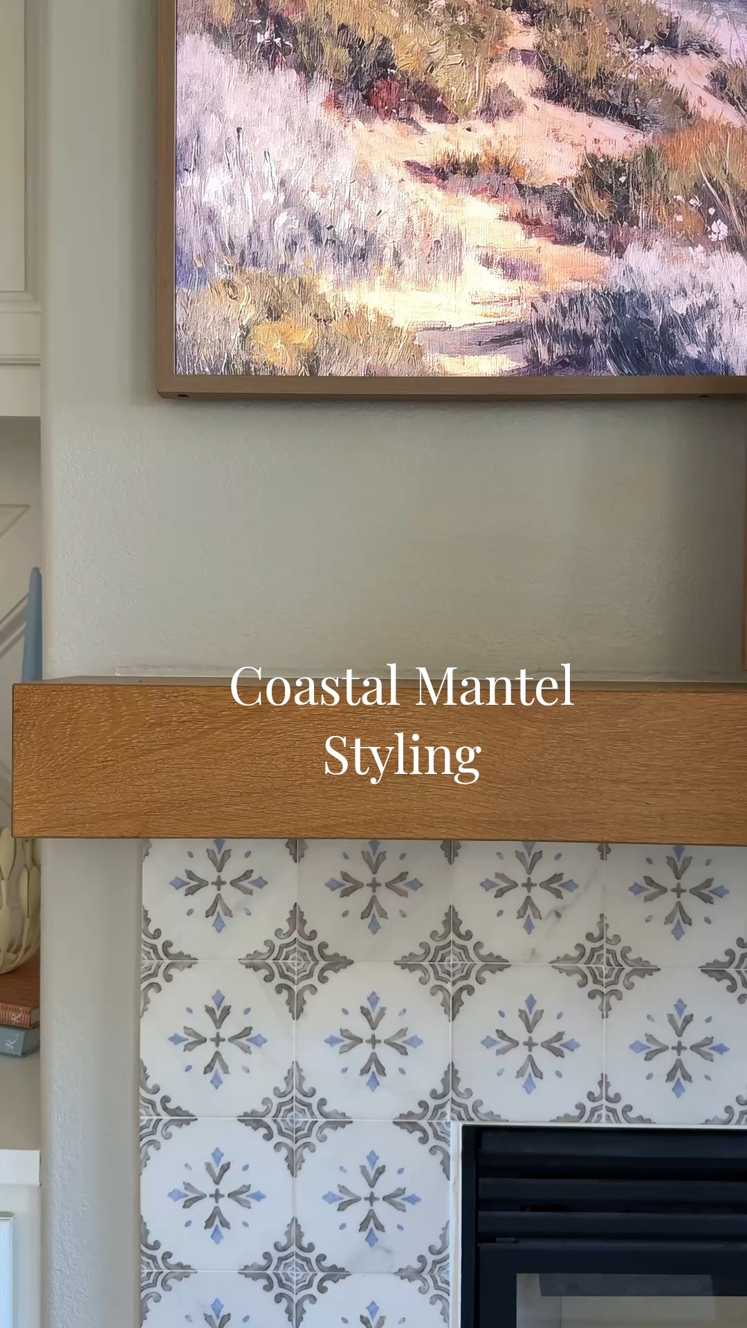 A soft coastal refresh for the living room mantel 

#LTKHome