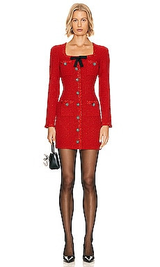 self-portrait Bow Mini Dress in Red from Revolve.com | Revolve Clothing (Global)