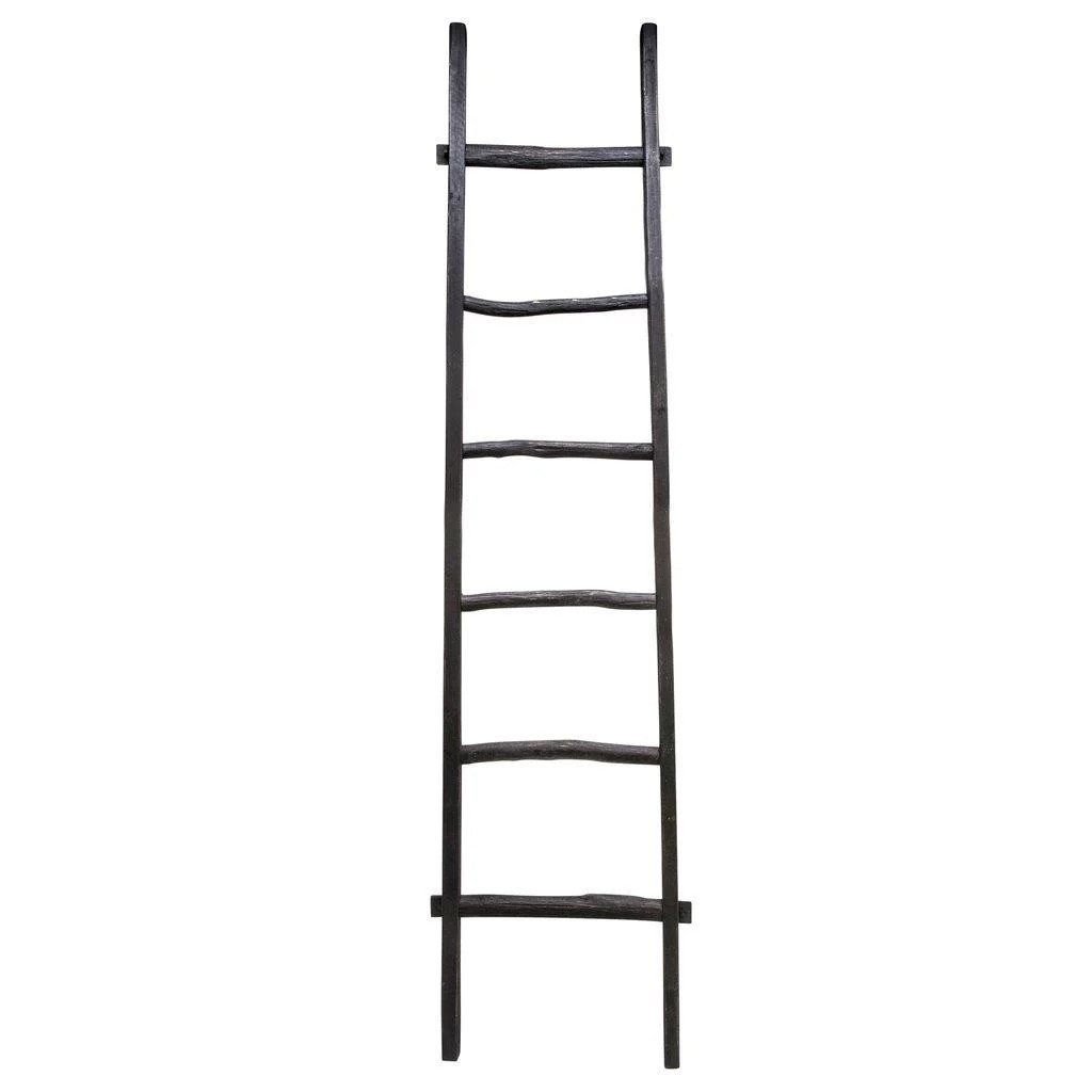 Wooden In Decorative 76 Inch Ladder In Black | 1stopbedrooms