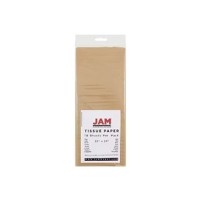 JAM Paper Gift Tissue Paper Tan Brown 10 Sheets/Pack 1152350 | Target