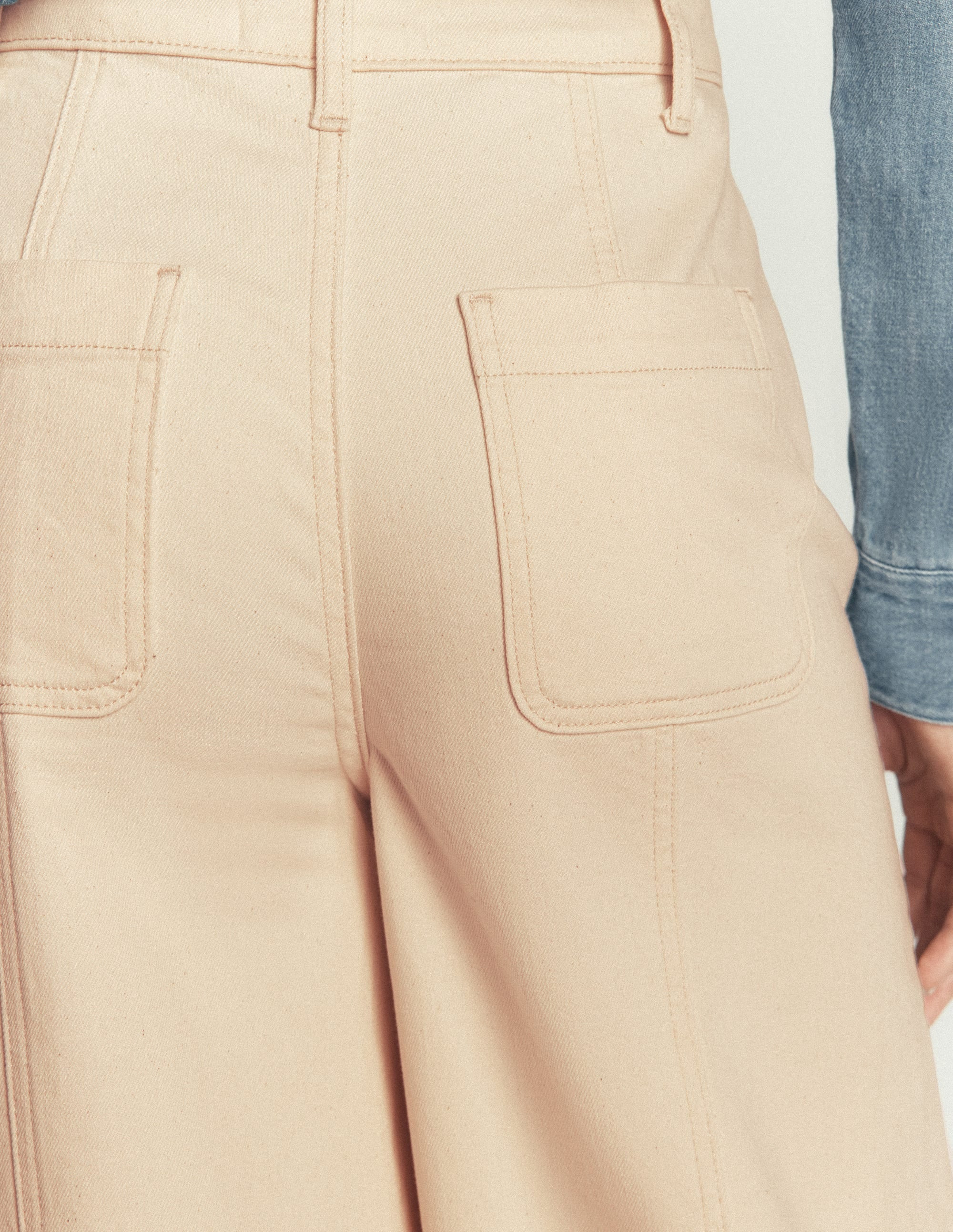 Wide Leg Culotte Jeans-Ecru | Boden UK