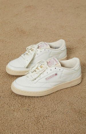 Reebok White & Pink Club C 85 Shoes | PacSun | PacSun