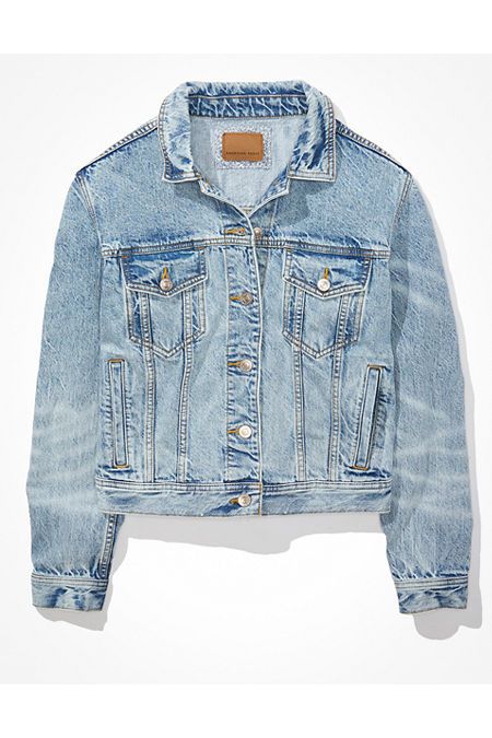 AE Classic Light-Wash Denim Jacket | American Eagle Outfitters (US & CA)