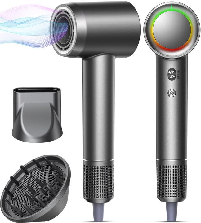 Hair Dryer, 160000 RPM Professional High-Speed Blow Dryer 500 Millions Negative Ionic Care Hair D... | Amazon (US)