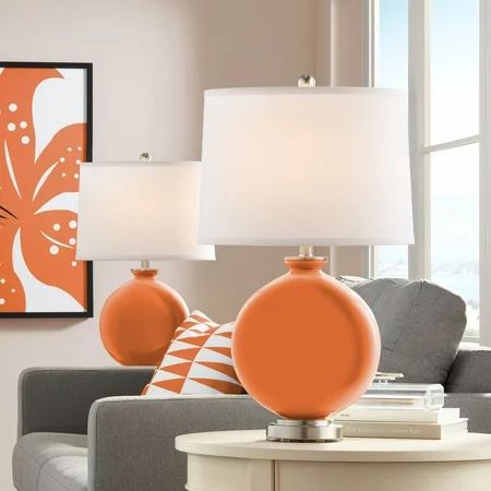 Color + Plus Celosia Orange Carrie Table Lamp Set of 2 | Walmart (US)