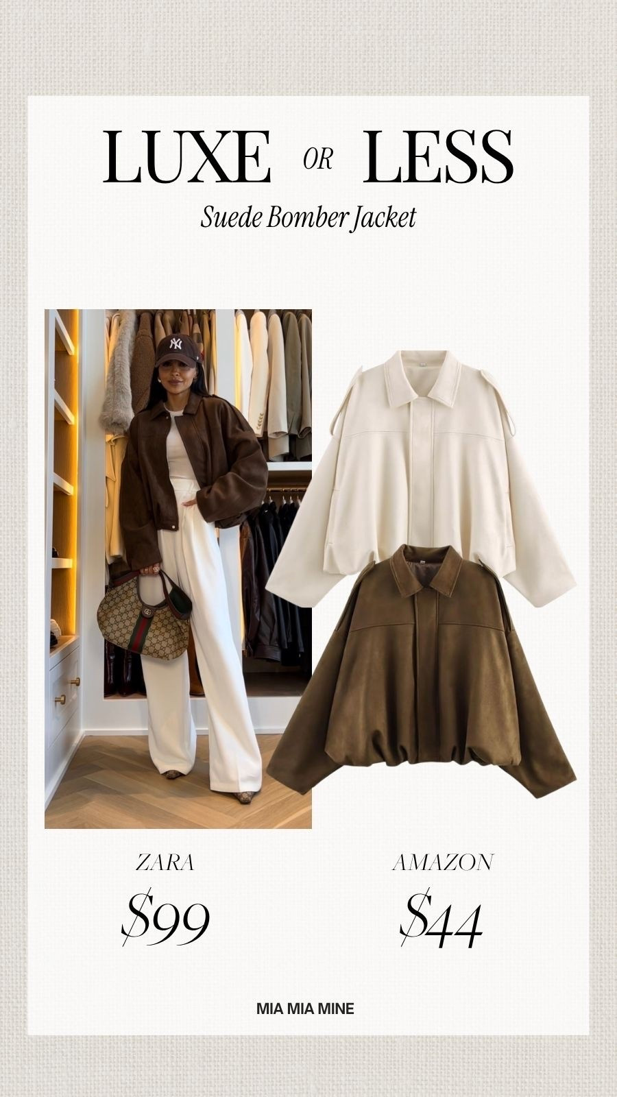 Luxe or less / save or splurge pieces in my wardrobe 
Amazon suede bomber jacket

#LTKOver40 #LTKSeasonal #LTKootd