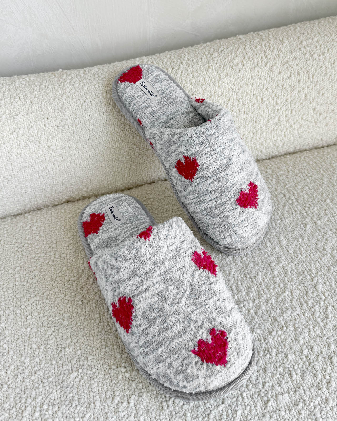 Red Hearts Cozy Slipper Slide | Splendid