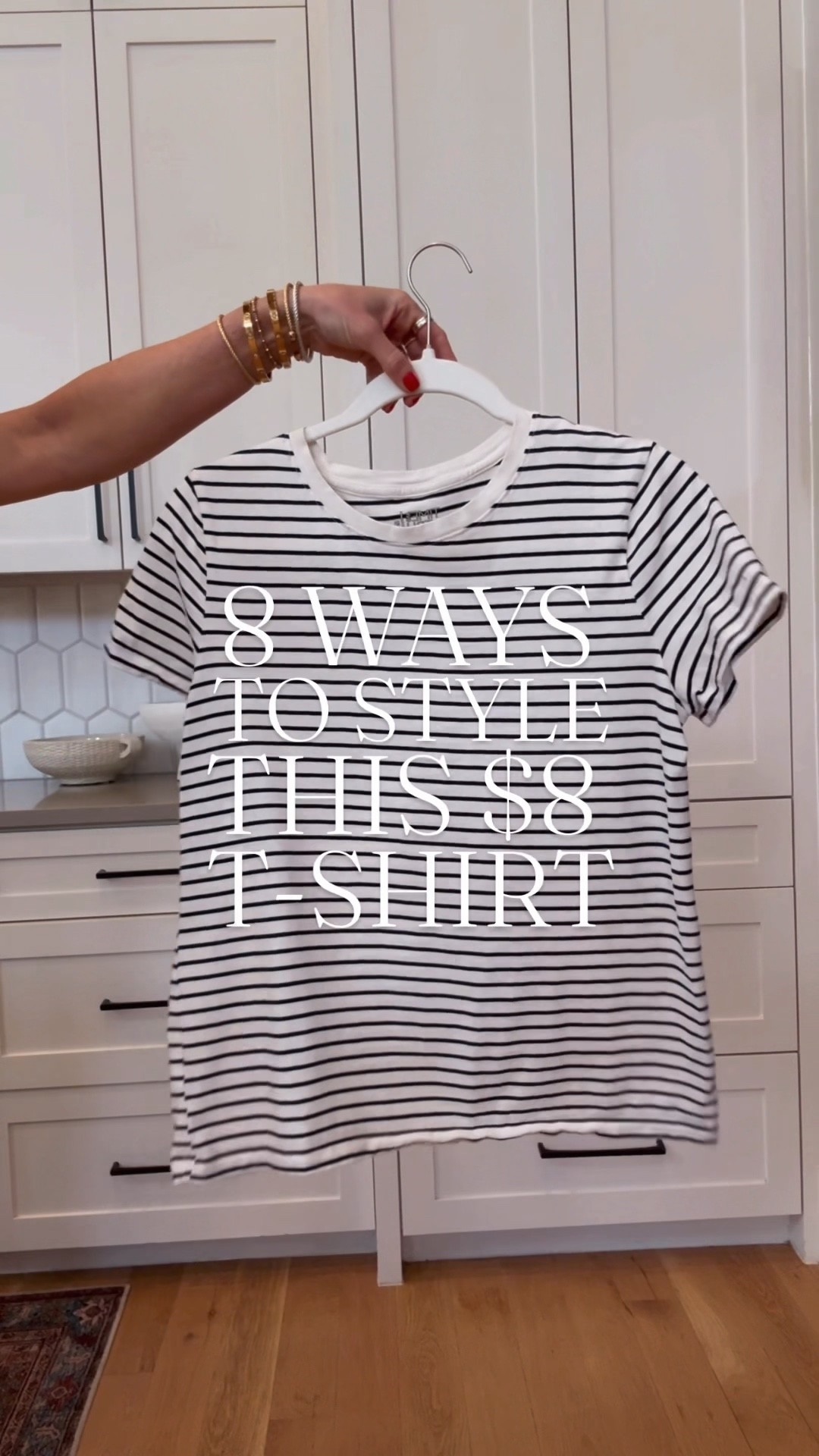 8 ways to style this $8 tee! 🤩🤩 a striped tee is such a closet staple in my book! 
True to size, I took an xs. 

#LTKSaleAlert #LTKdayinmylife #LTKmomlife