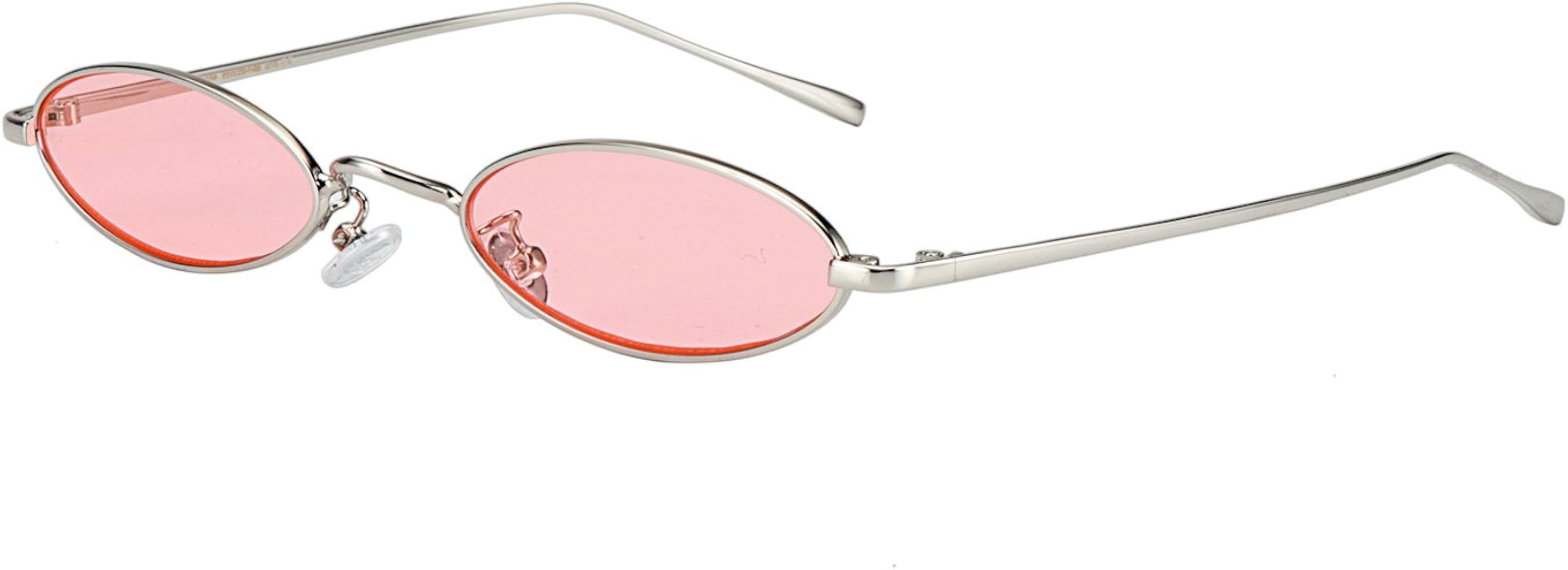 MEETSUN Vintage 90s Small Oval Sunglasses For Women Men Metal Frames Designer Gothic Glasses | Amazon (US)