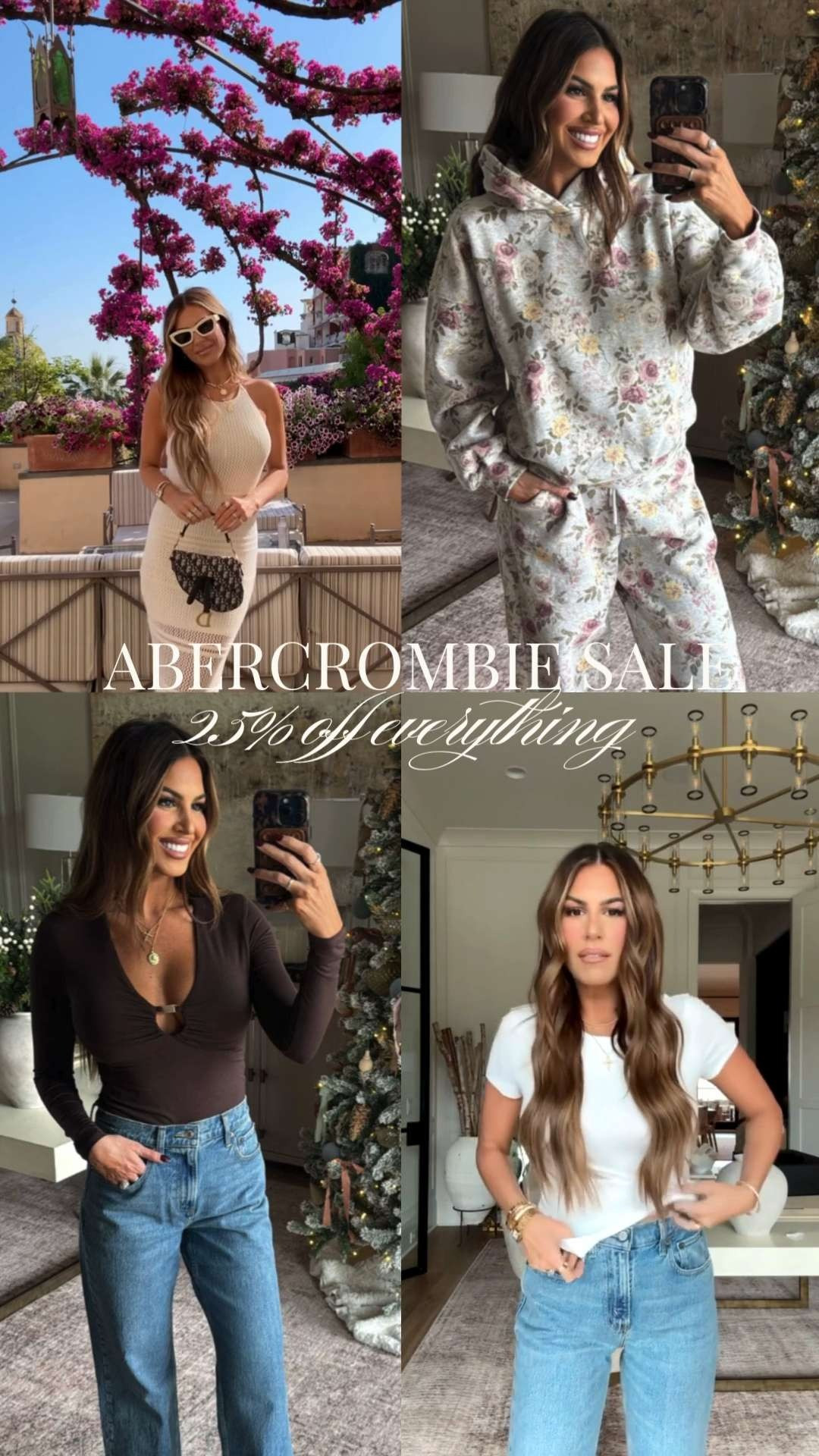 wearing a medium in the sweat set, small tops and dress, and 27 regular in denim! 

 #LTKSpringSale #LTKSaleAlert