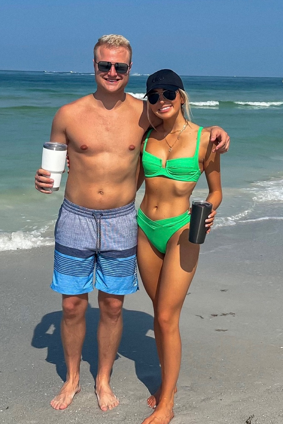 swimsuit from everything but water | size small in top and bottom. linked exact suit + other styles.

swim | bikini | summer | vacation | beach | resort | green | neon | florida style | ootd | travel | alo hat | Amazon gold jewelry 

#LTKswim #LTKFind #LTKunder100
