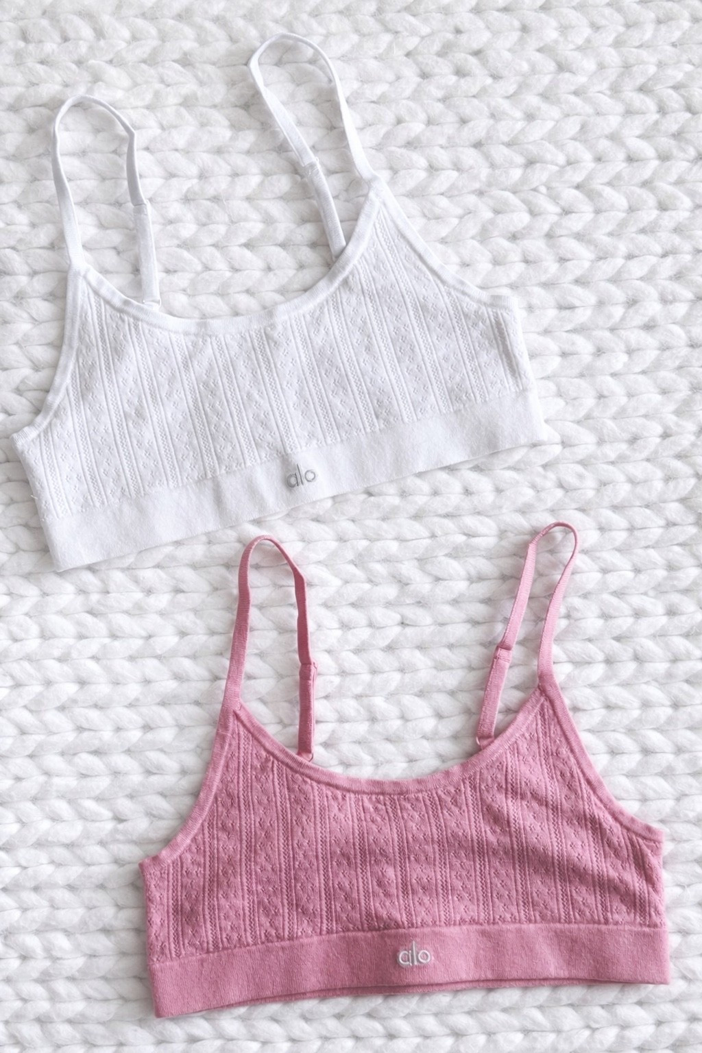 Soft, pretty, & way more comfortable than I expected. These new pointelle Alo bras are the kind you end up reaching for on repeat. Lightweight, stretchy, & perfect for layering or lounging.

pointelle alo bra - alo yoga bra - white lounge bra - pink lounge bra - comfortable bralette - soft everyday bra - minimal bra top - lounge wear essentials - cozy athleisure basics - womens lounge outfit - light support bralette - cute workout bra - athleisure outfit ideas - ribbed pointelle bra - alo intimates - low impact sports bra - breathable lounge bra - seamless bralette - feminine athleisure - everyday comfort bra - soft knit bralette - spring athleisure outfit - neutral lounge wear - pink athleisure set - white athleisure basics - pilates outfit top - yoga outfit essentials - studio to street style - comfy bra for travel - layering bra top - aesthetic lounge wear

#LTKU #LTKfitnessgoals #LTKActive