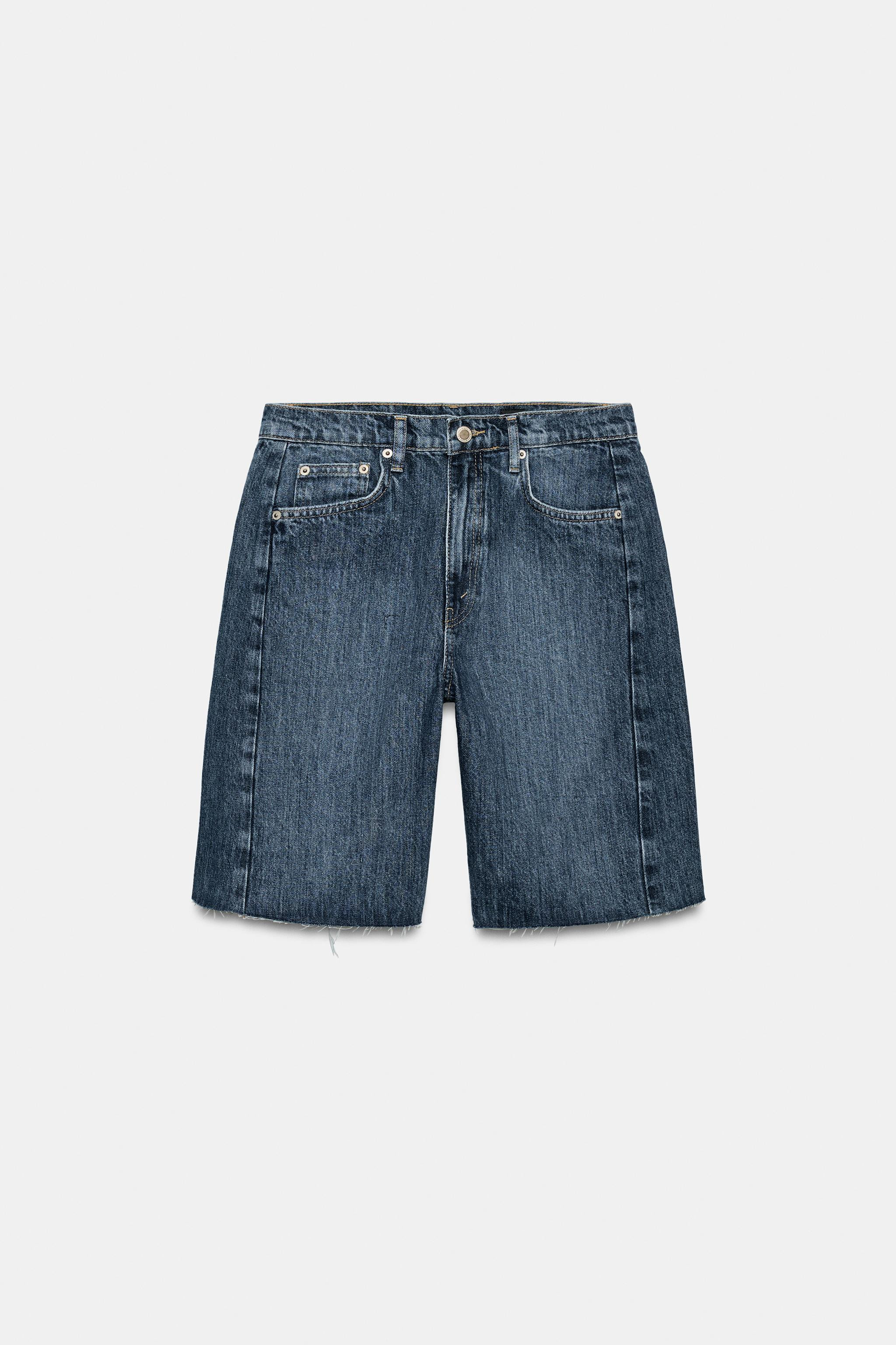 BERMUDA EN JEAN RELAXED TAILLE NORMALE ZW COLLECTION | Zara FR