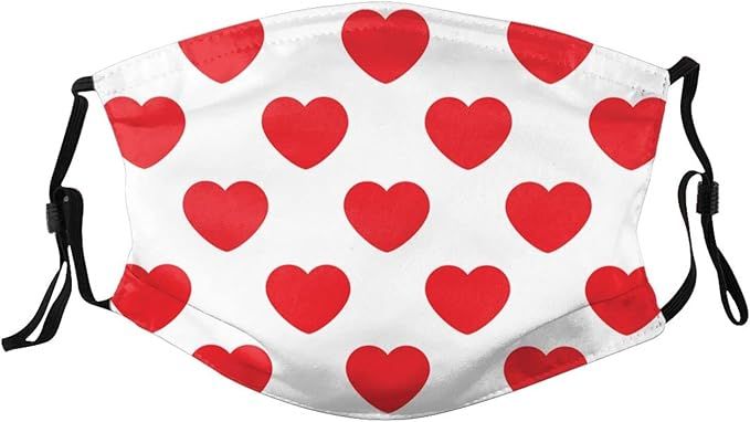 EIDSVCR Valentine'S Day Romantic Face Mask Washable Bandana, Fashion Reusable Mask With Filter Fo... | Amazon (US)