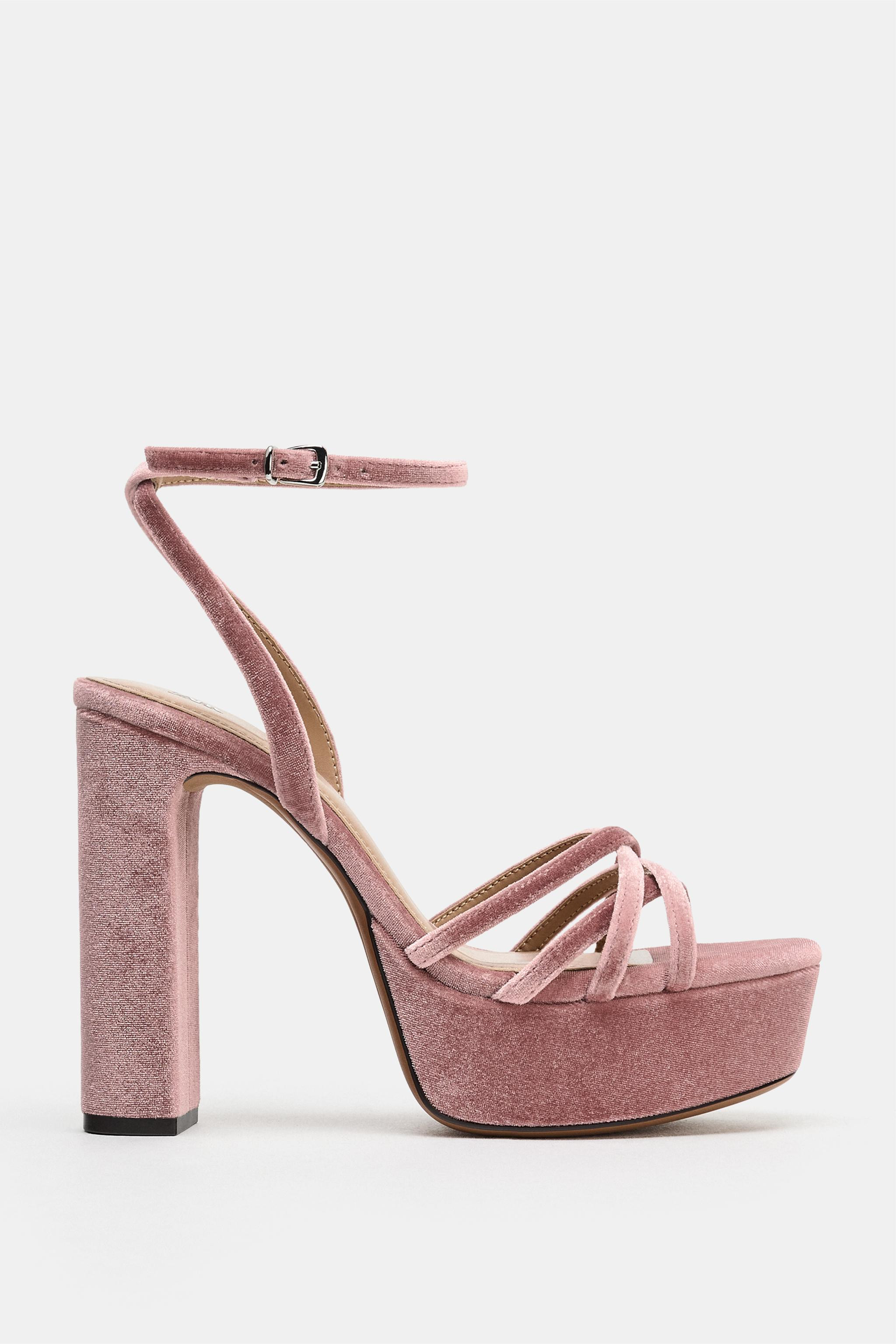 VELVET EFFECT PLATFORM SANDALS | Zara US