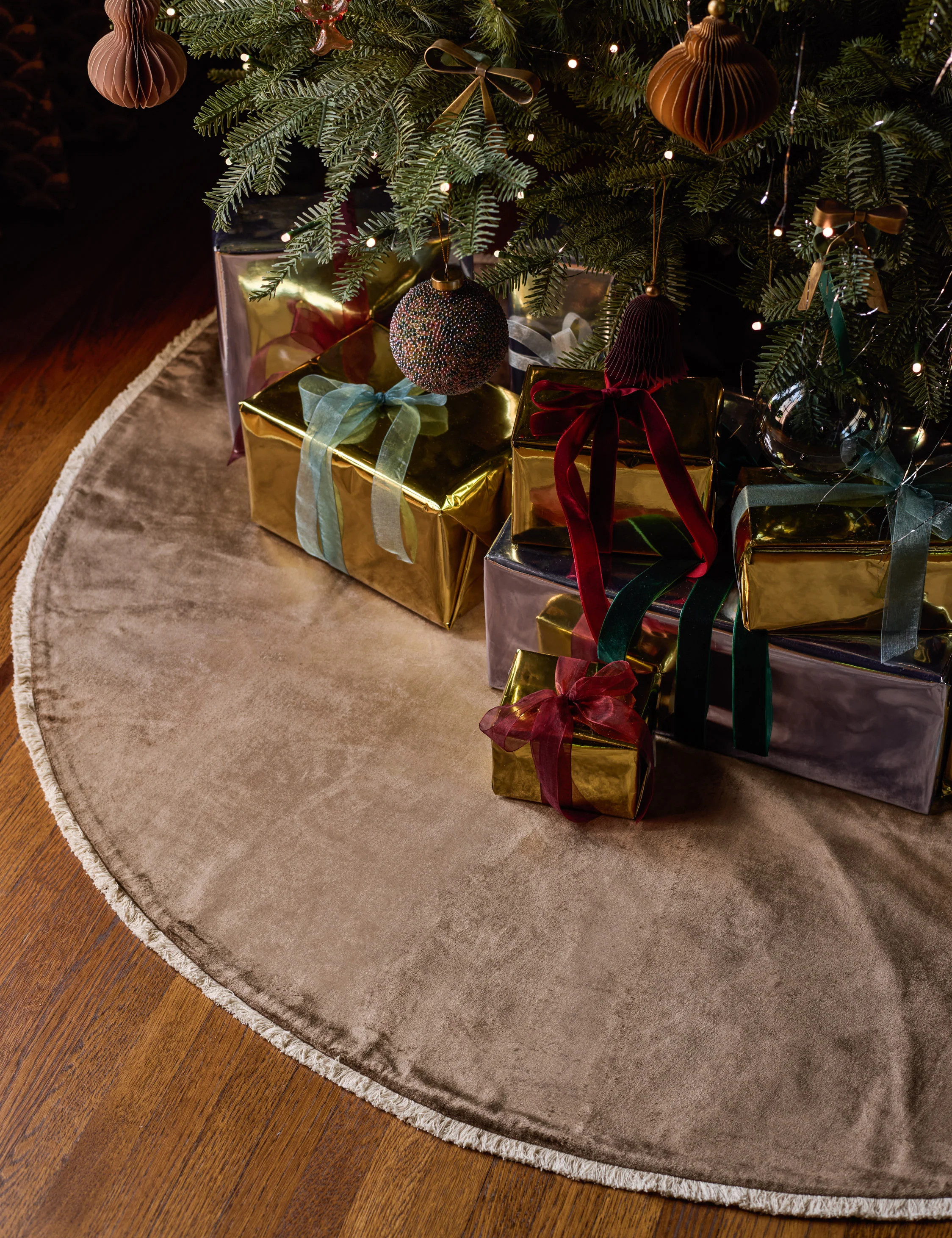 Brandis Velvet Tree Skirt | Lulu and Georgia 