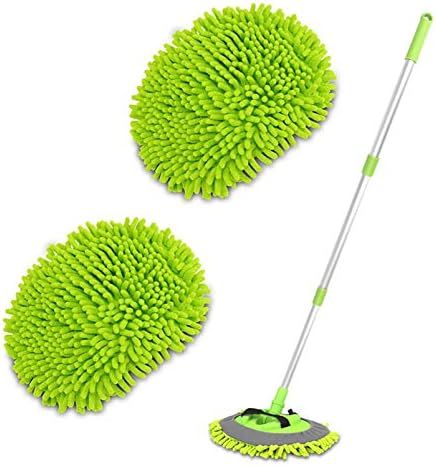 2 in 1 Chenille Microfiber Car Wash Brush Mop Mitt with 45" Aluminum Alloy Long Handle, Car Clean... | Amazon (US)