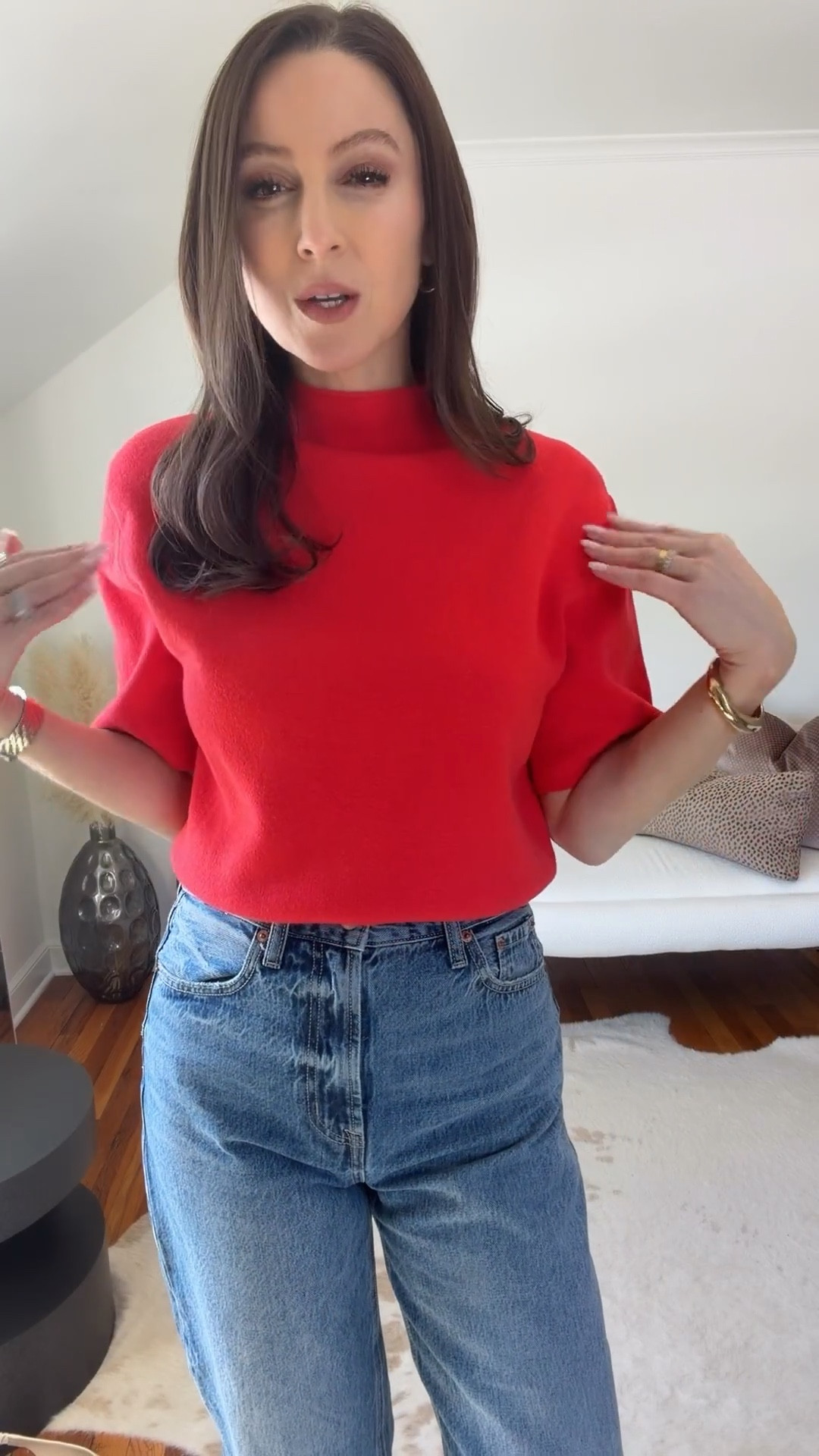 The top is true to size and size down one in the jeans these are THE best!

#LTKOver40 #LTKSeasonal