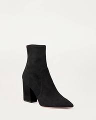 Isla Black Suede Slim Ankle Bootie | Loeffler Randall