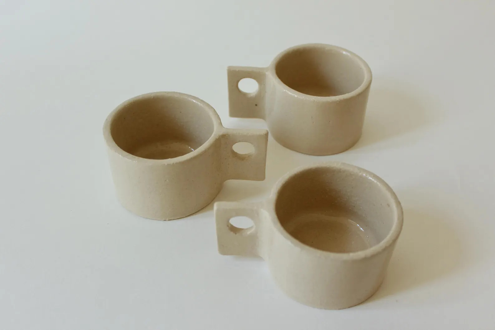 Minimalist Design Ceramic Espresso Cup - White Chamotte Stoneware - Handcrafted in France - Etsy | Etsy (US)