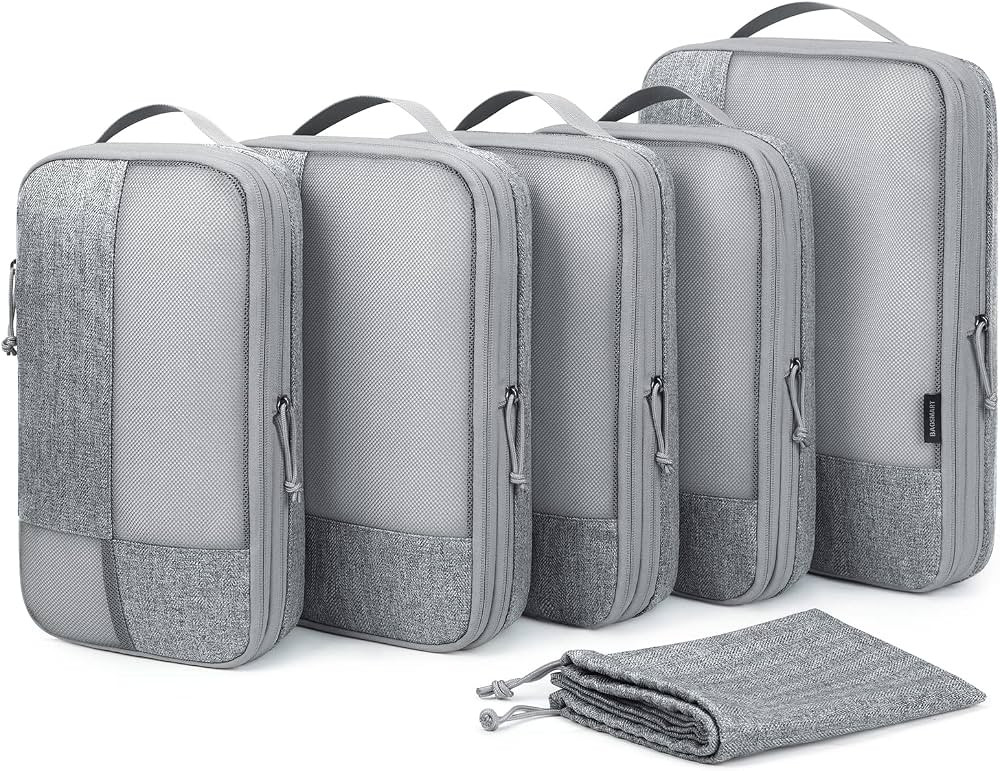 BAGSMART Compression Packing Cubes for Travel, 6 Set Travel Packing Cubes for Carry on Suitcases,... | Amazon (US)