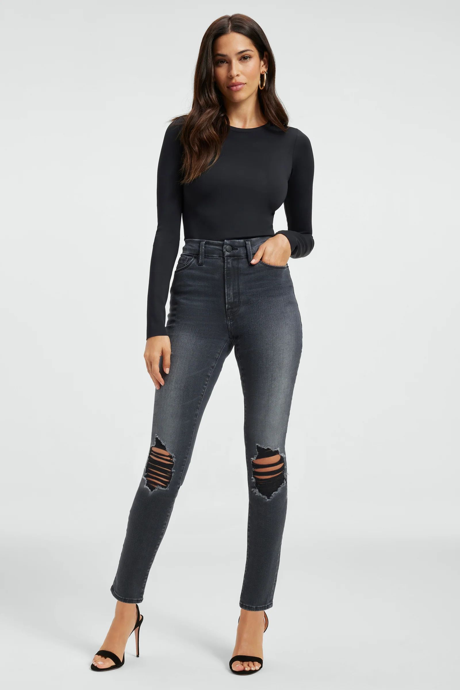 ALWAYS FITS GOOD LEGS SKINNY JEANS | BLACK252 | Good American