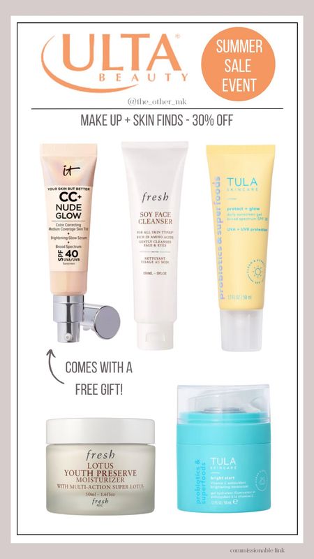 Ulta - ulta sale - skincare - face moisturizer - it cosmetics - fresh - face wash - Tula 

@ultabeauty #ad #ultabeauty #ultabeautysummersale

#LTKbeauty #LTKsalealert #LTKunder100