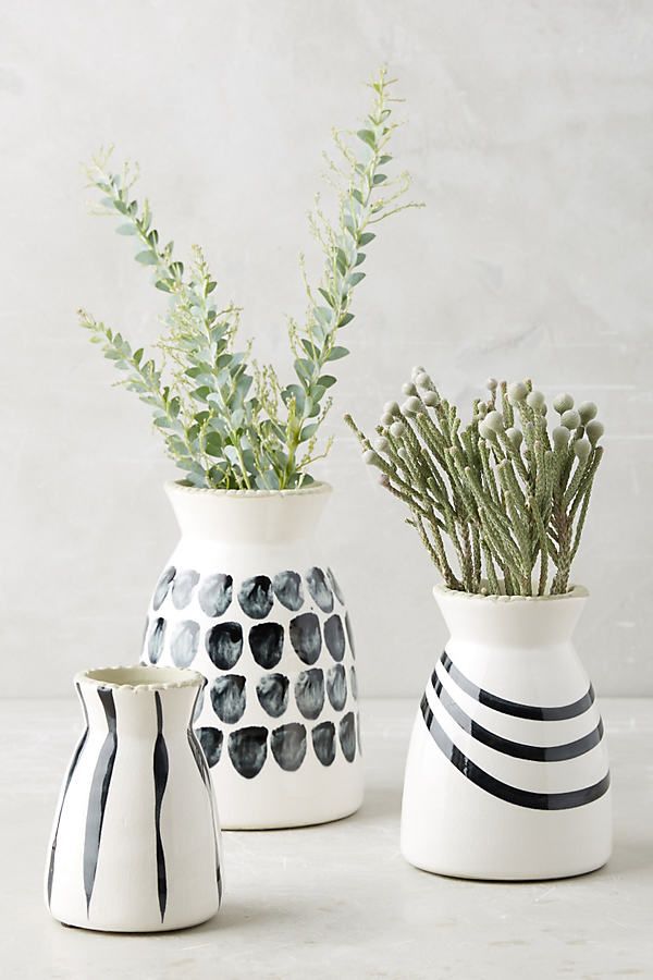 Kupia Handpainted Vase Set By Anthropologie in Black | Anthropologie (US)